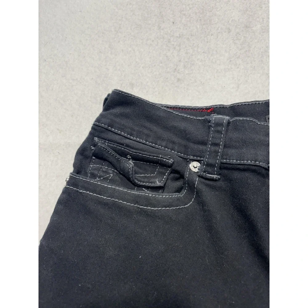 True Religion Ricky Relaxed Straight Jeans Mens 32x32 Black Dark Wash Stretch